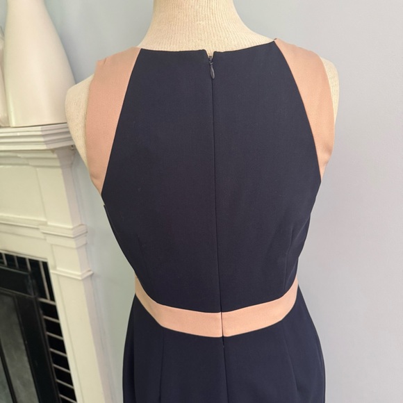 J.CREW Gwen navy blue colorblock sheath dress NEW NWT Size 8 nude blush pink - Picture 7 of 9